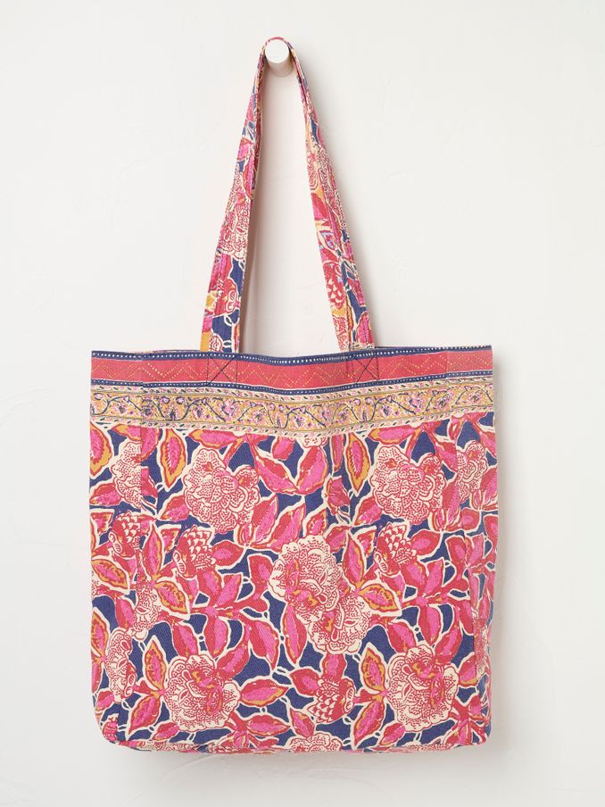 Dark Pink 100% Cotton Reversible Tote Bag (AA2190) | $25
