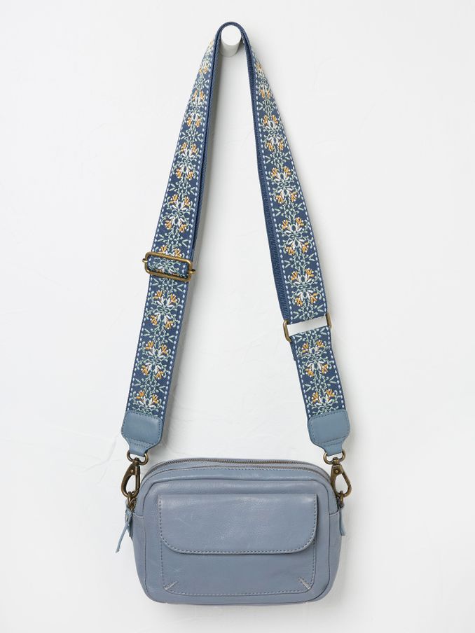 Oslo Blue Camera Bag with Ornate Strap (AA2316) | €79