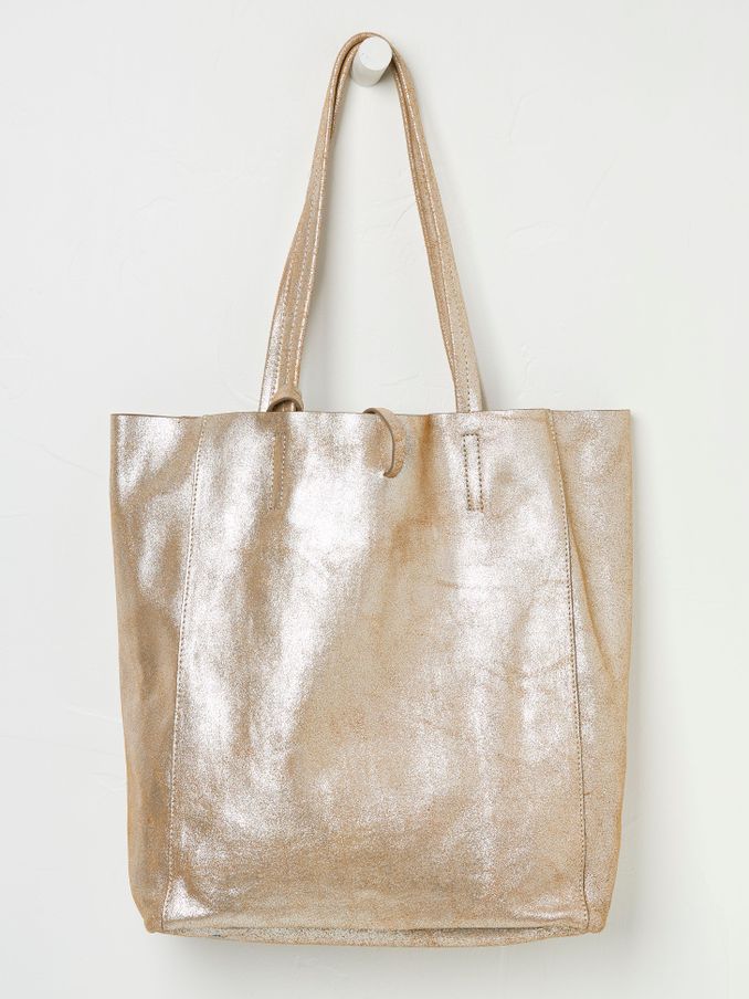 Romy Bronze Leather Reversible Tote (AA2331) | €104