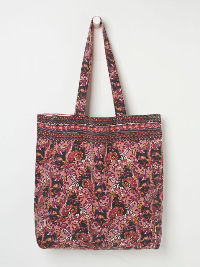 Pink 100% Cotton Reversible Tote Bag (AA2345) | €15