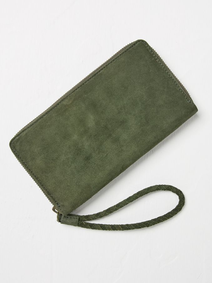 Annie Khaki Green Zipped Purse (AA2348) | €51