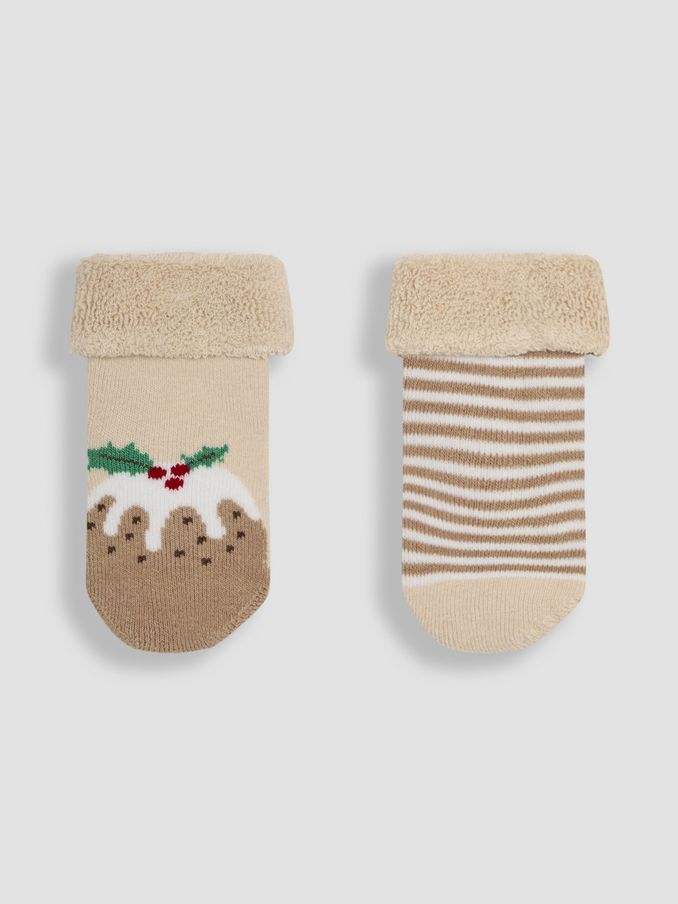 Natural Christmas Socks 2 Pack (AA3112) | $9