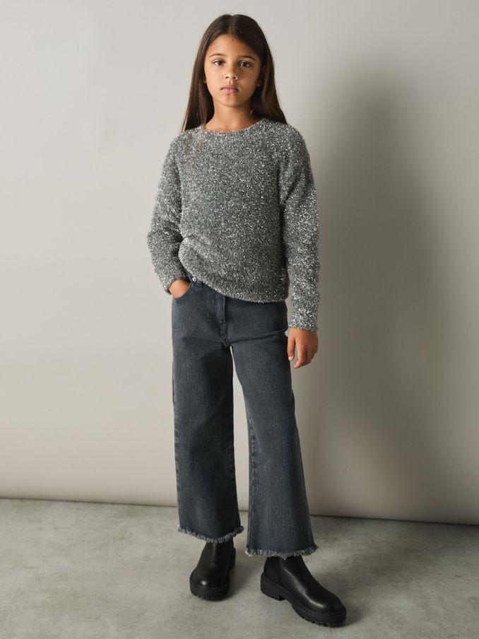 9-13 yrs Tinsel-Yarn Jumper in Silver (AA3649) | €41