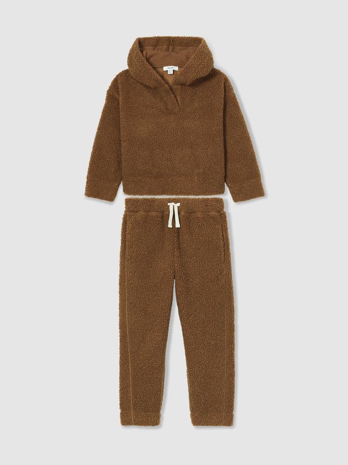 13-14 yrs Borg Hoodie And Joggers Set in Brown (AA3677) | €120