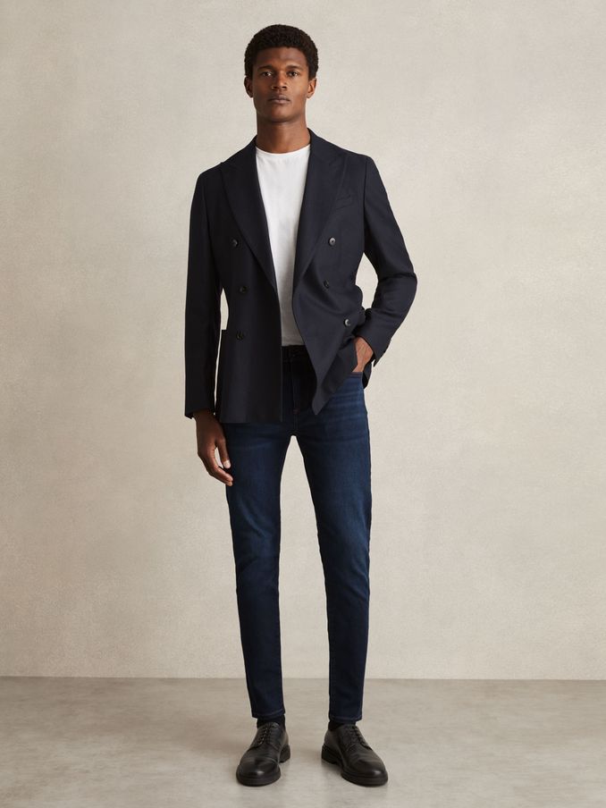 Skinny-Fit Jeans in Washed Dark Indigo (AA3746) | HK$1,480