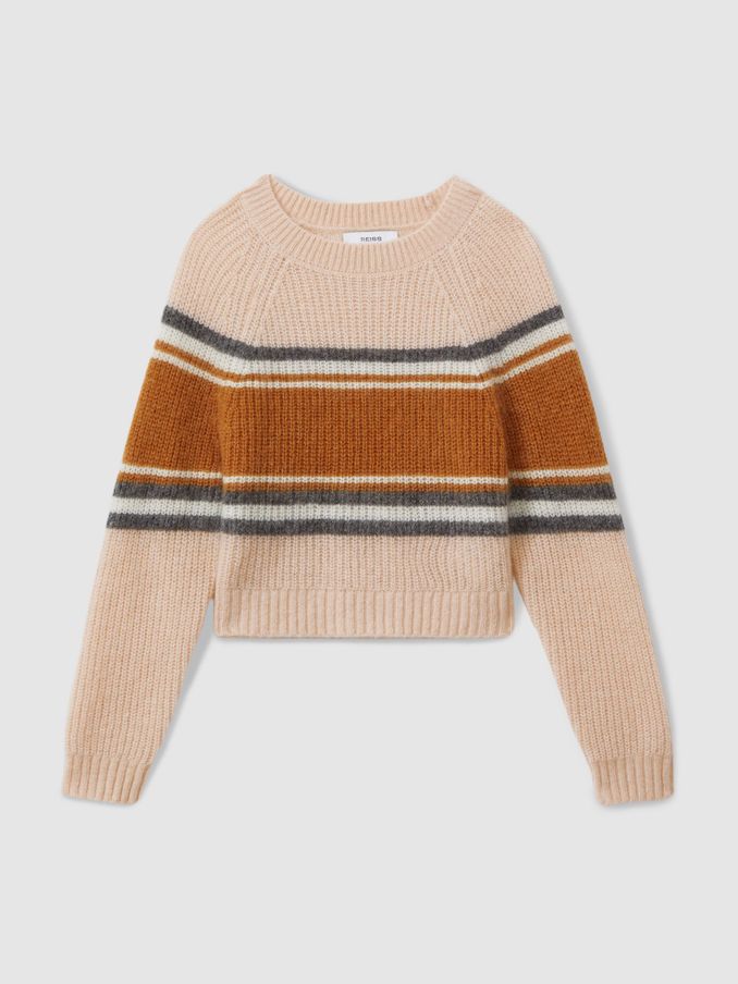 Colourblock Striped Jumper in Pink (AA3762) | €35