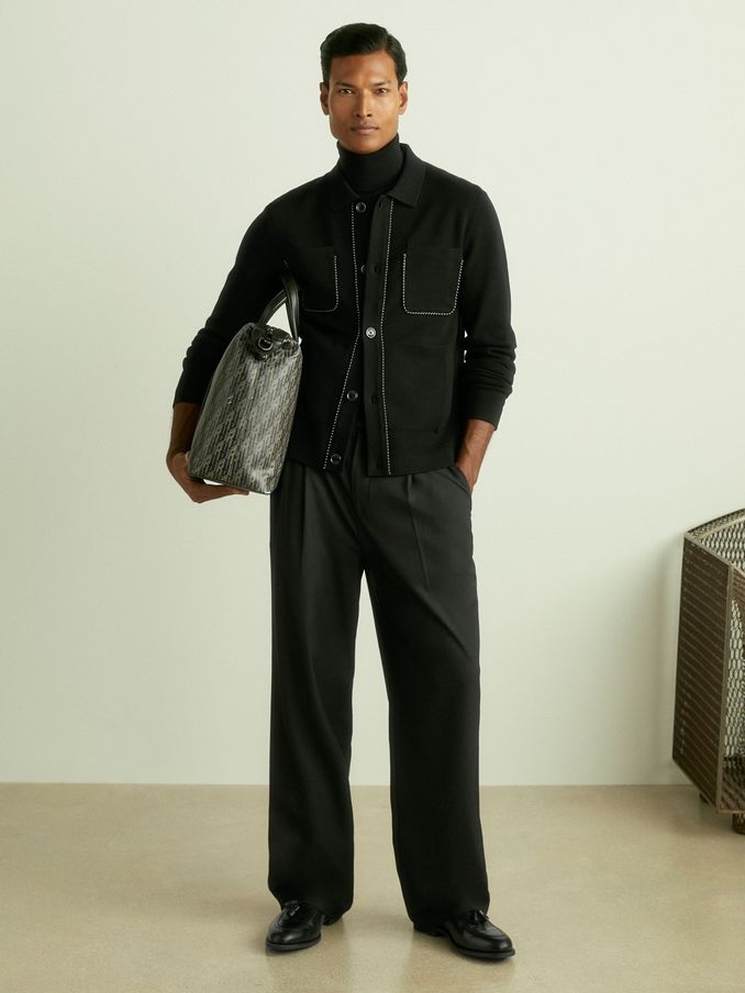 Hardware-Embellished Cardigan in Black (AA4578) | €111