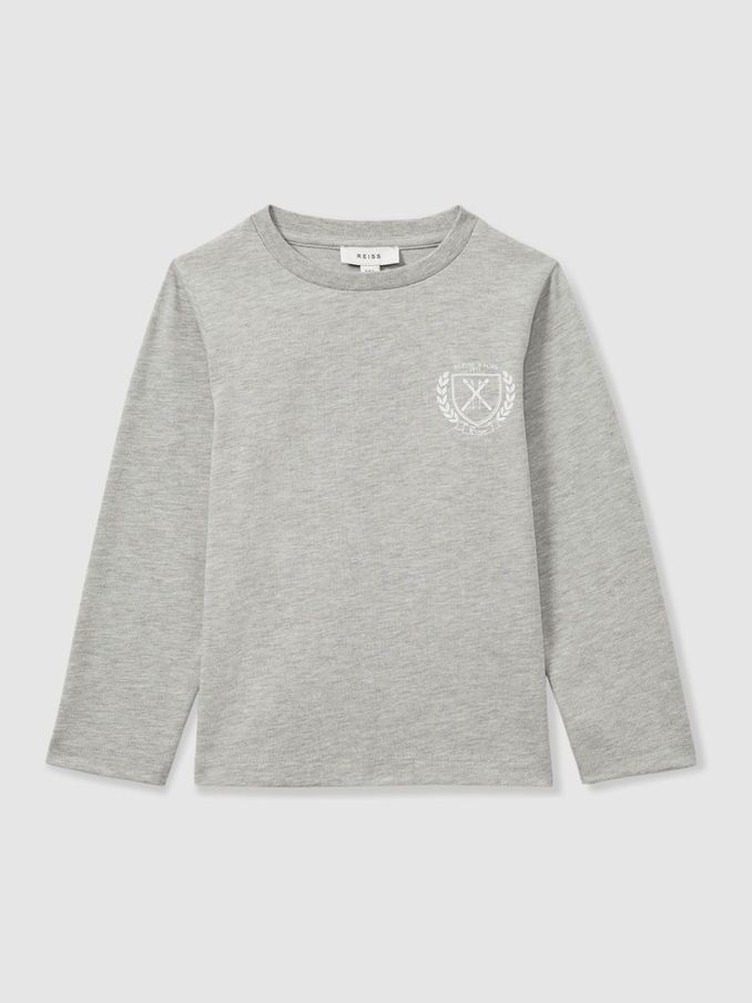 Cotton-blend Alpine Races T-Shirt in Soft Grey Melange (AA5004) | €15