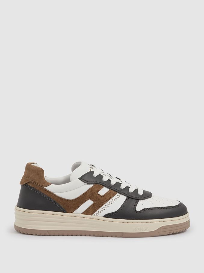 Hogan Leather And Suede Trainers in White Multi (AA5012) | €273