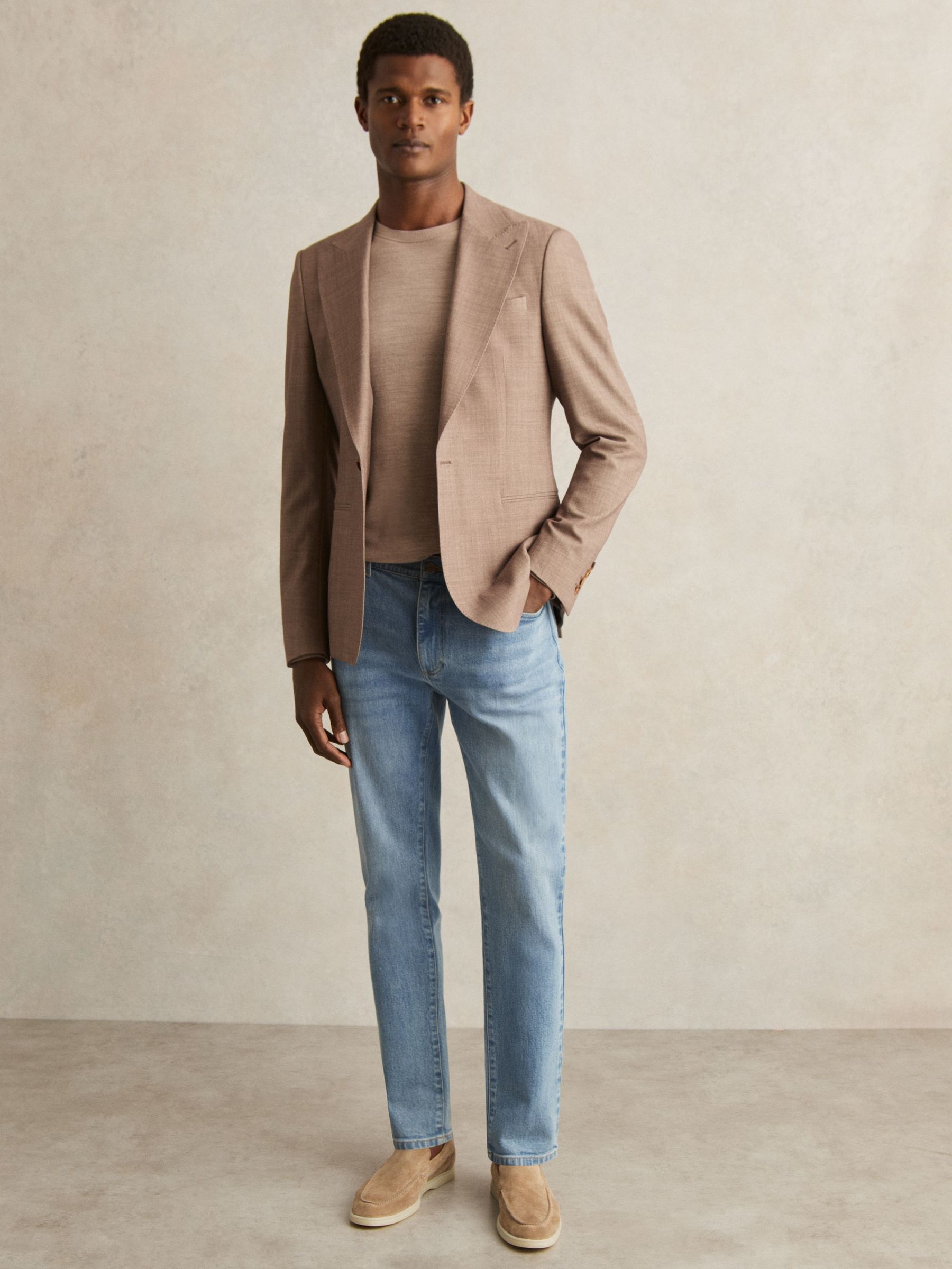 Cotton-Stretch Slim-Fit Jeans in Light Blue Wash (AA6712) | US$160