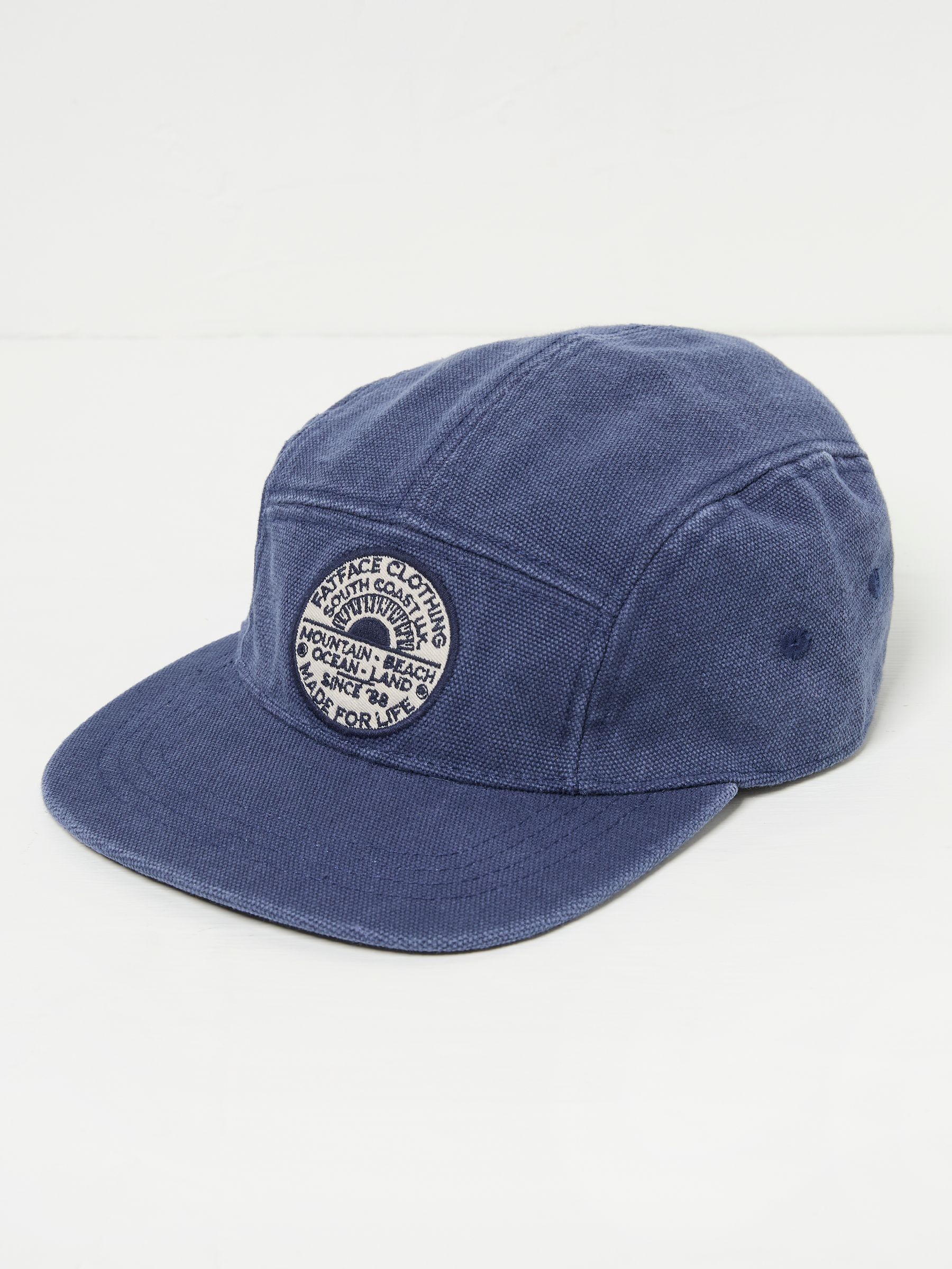 Blue 100% Cotton 5 Panel Patch Cap (AA7080) | $28