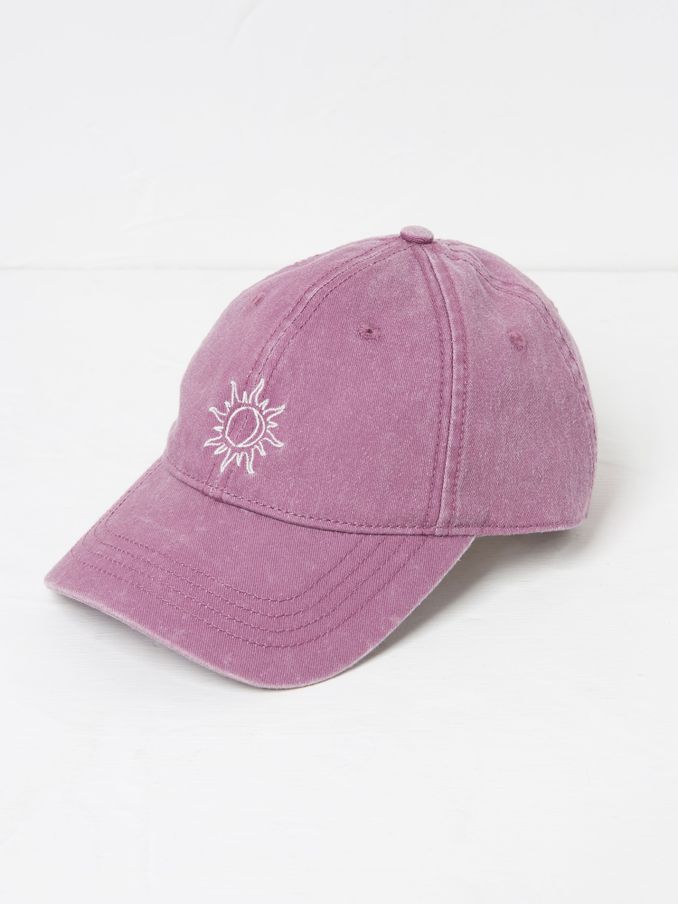 Purple Embroidered Sun 100% Cotton Cap (AA7146) | $28