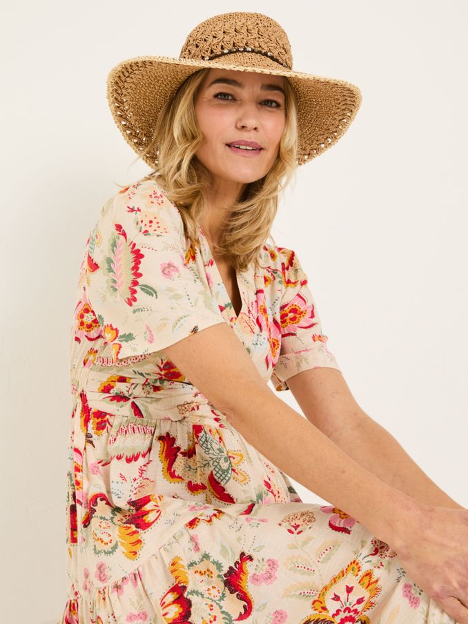 Natural Crochet Straw Hat (AA7154) | €33