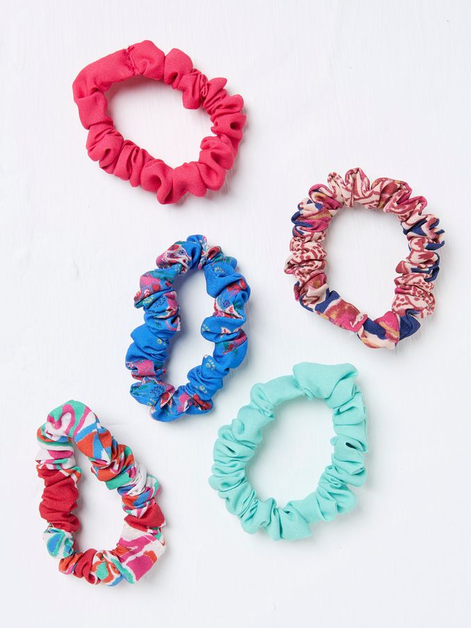 Multi Utopia Print Scrunchies 5 Pack (AA7172) | €13.50