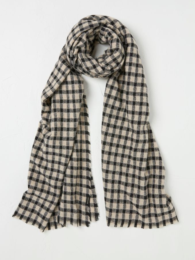 Black Gingham Scarf (AA7236) | $54