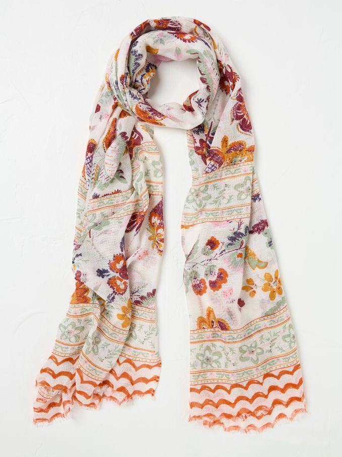 Ivory Wilding Printed Lightweight Scarf (AA7250) | $38