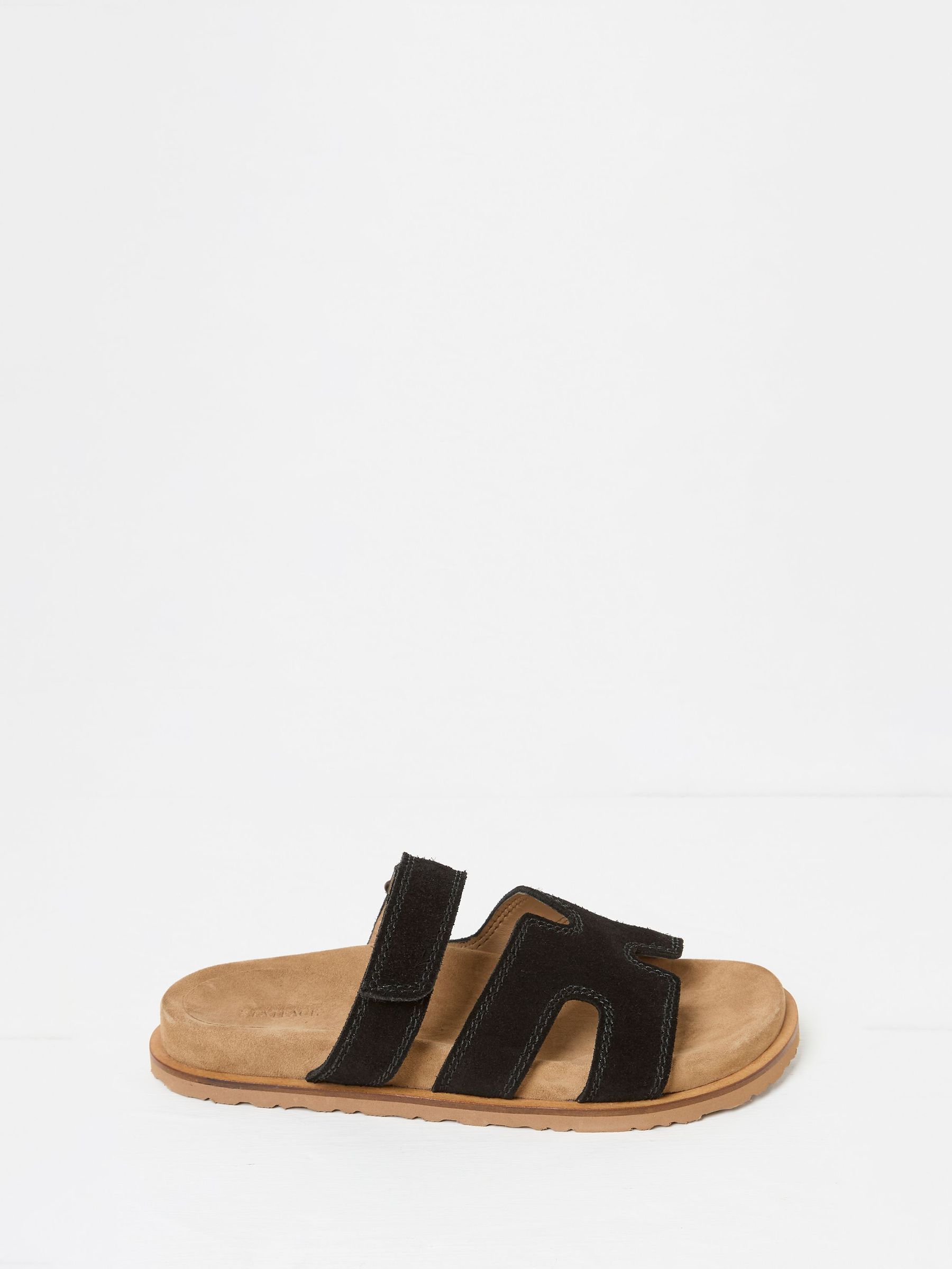 Edie Black Strap Sandal (AB1062) | $103