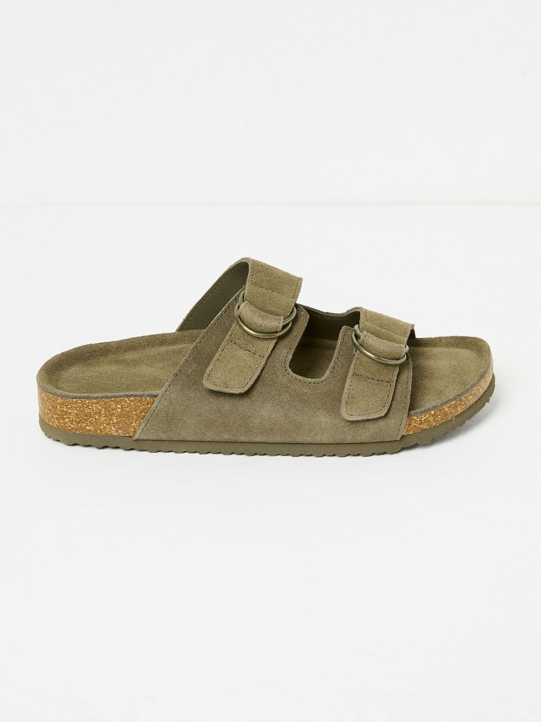 Khaki Green Mylor Suede Sandal (AB1075) | $60