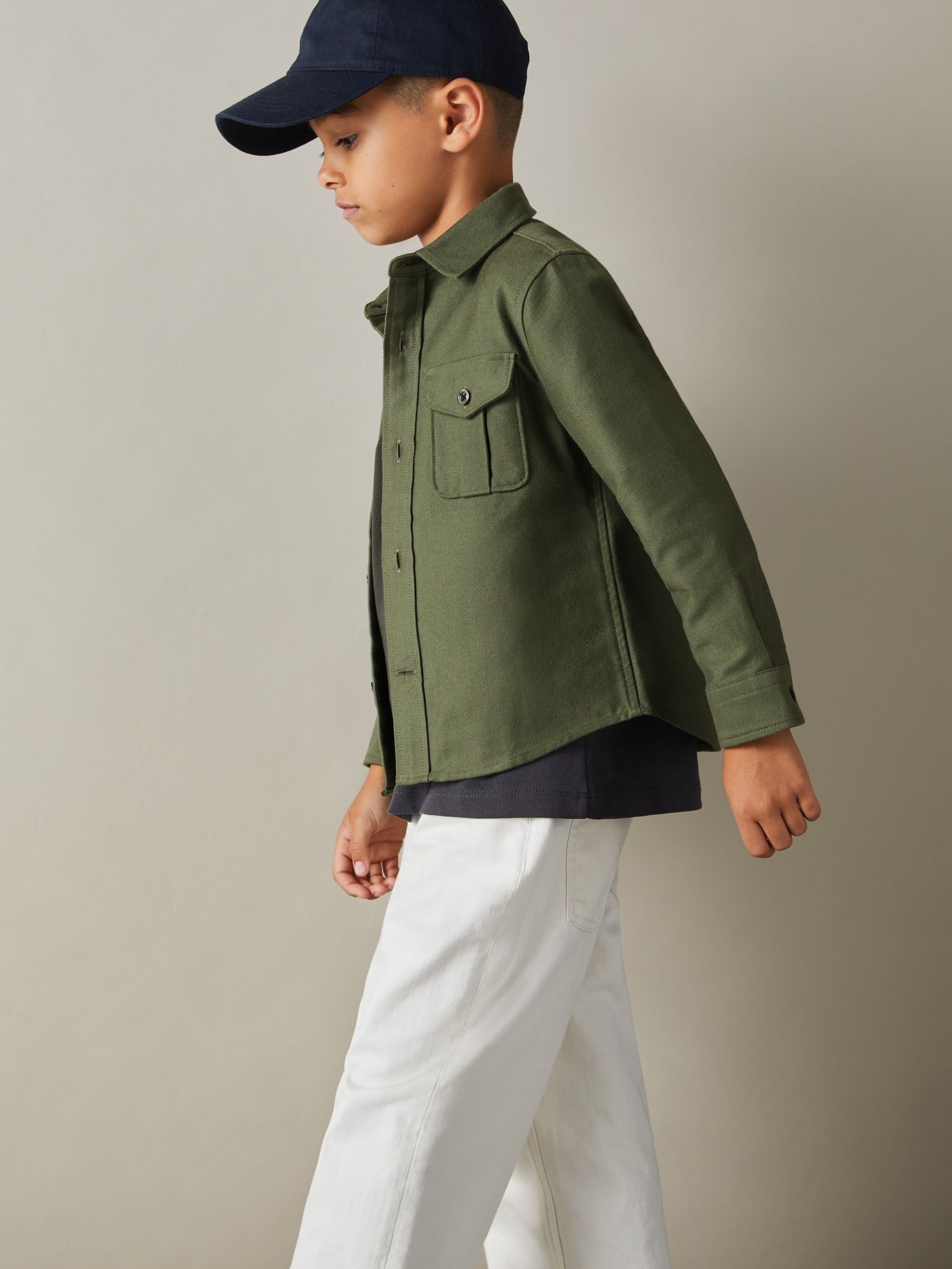 9-13 yrs Geborsteld 100% Katoen Shirt in Groen (AB1708) | € 28