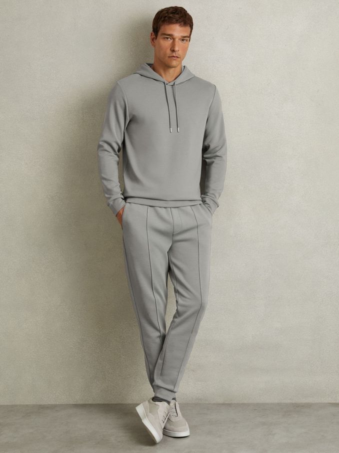 Interlock-Jersey Drawstring Joggers in Flint Grey (AB1712) | US$111