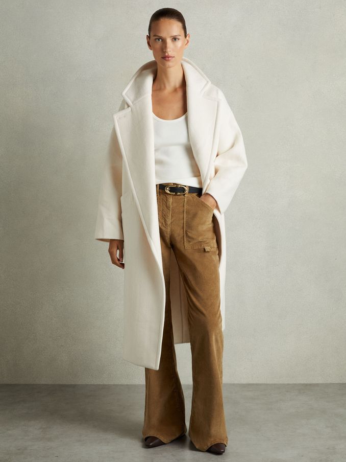 Cotton-Blend Corduroy Flared Trousers in Brown (AB1728) | US$94