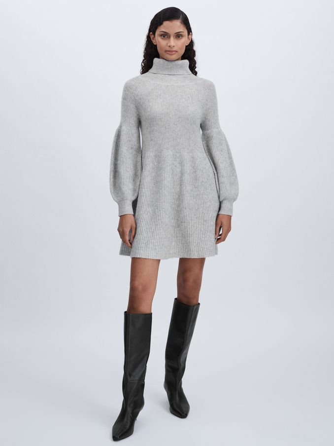 Madeleine Thompson Wool-Cashmere Mini Dress in Grey (AB2020) | €348