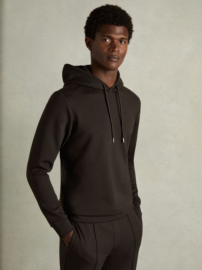 Interlock Jersey Hoodie in Chocolate Brown (AB2030) | €102