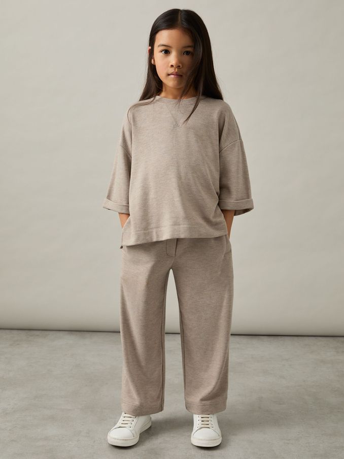 4-9 yrs Top And Trousers Lightweight Lounge Set in Oatmeal (AB2281) | HK$390
