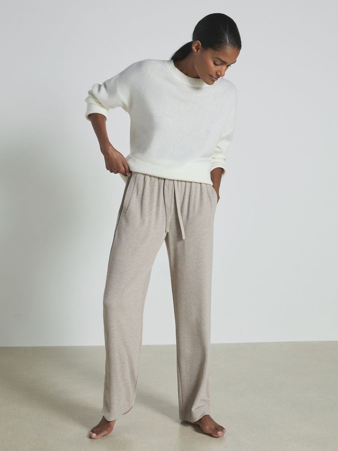 Thermal Jersey Drawstring Joggers in Fawn (AB2324) | €54