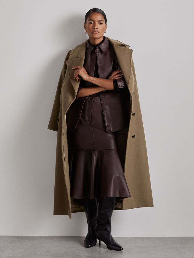 Atelier Leather Shirt in Oxblood (AB2333) | US$333