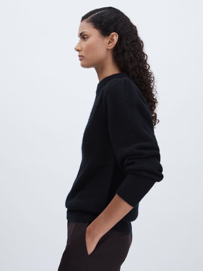 Cashmere Crew Neck Jumper in Navy (AB2358) | US$278