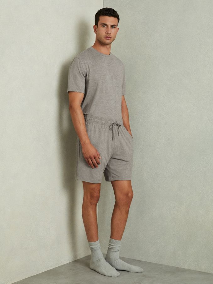 Denver Drawstring-Waist Jersey Shorts in Grey Melange (AB2475) | €33