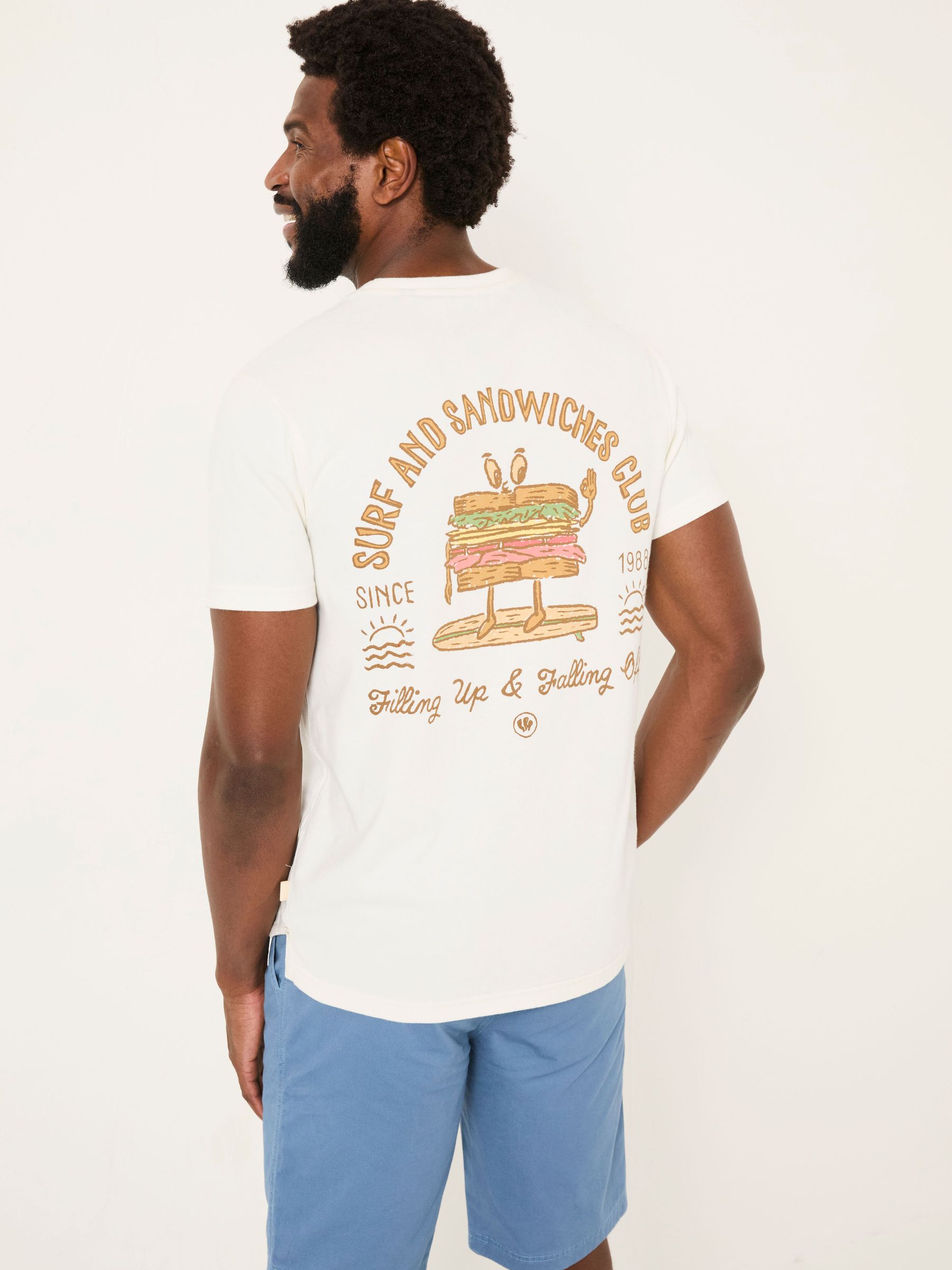 White Sandwiches 100% Cotton Short Sleeve Graphic T-Shirt (AB3699) | €21