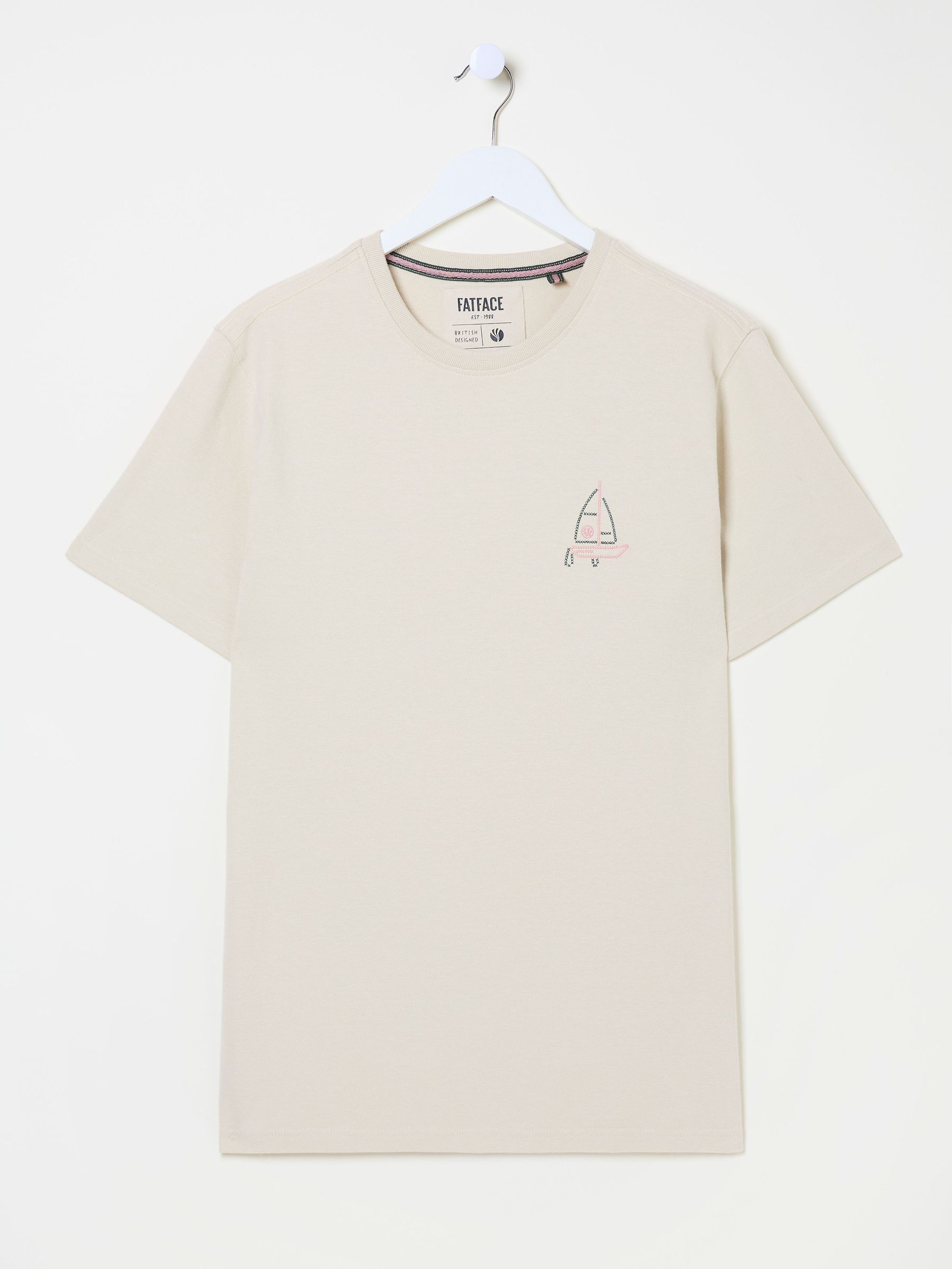 Natural Stitch Boat Embroidered Tshirt (AB3808) | €23