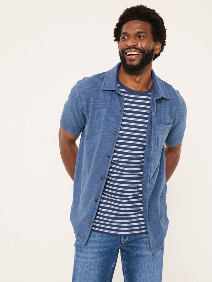 Truro Blue Jersey Shirt (AB4063) | $54