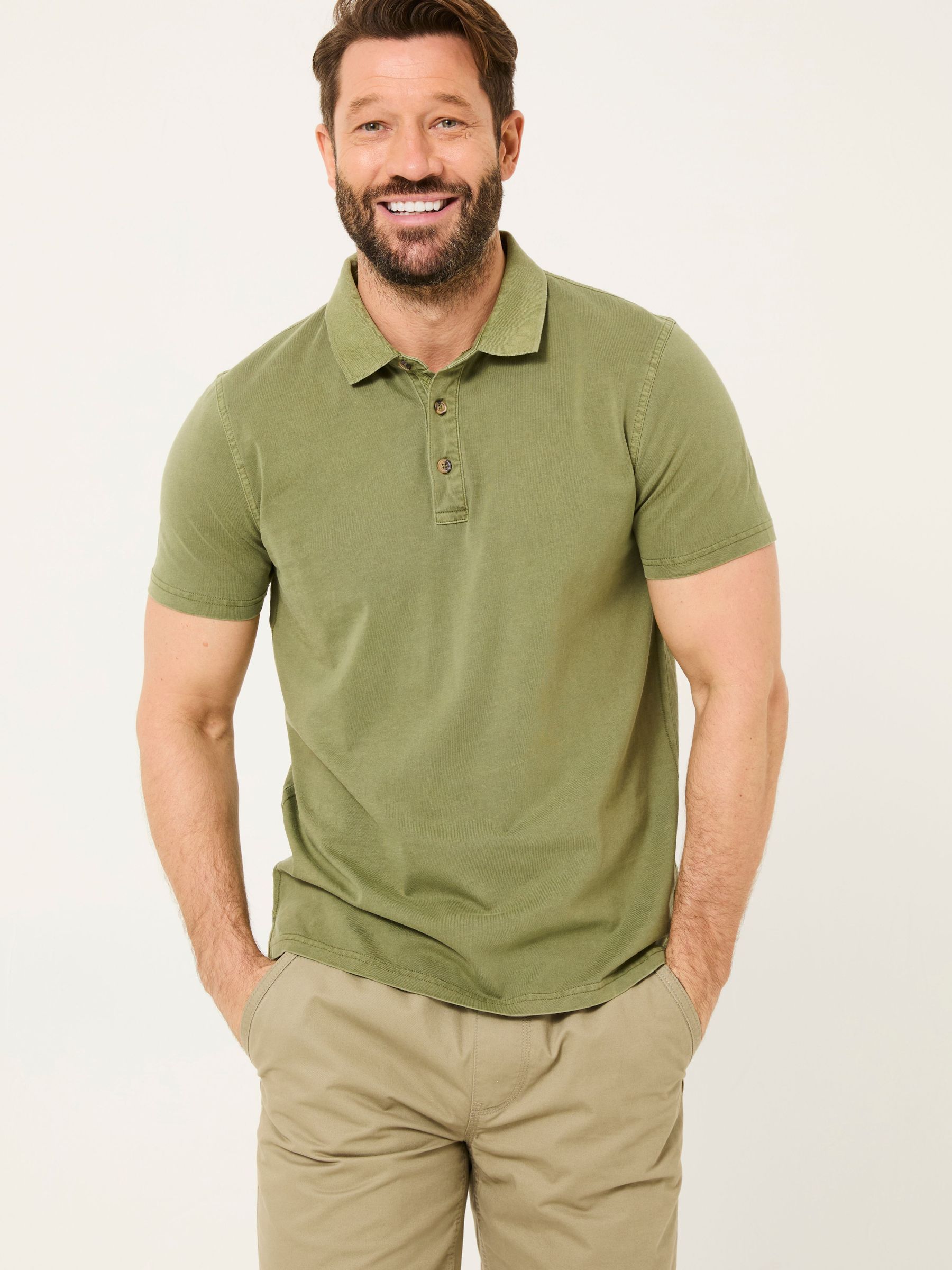 Stoke Light Green Short Sleeve Polo Shirt (AB4066) | $46