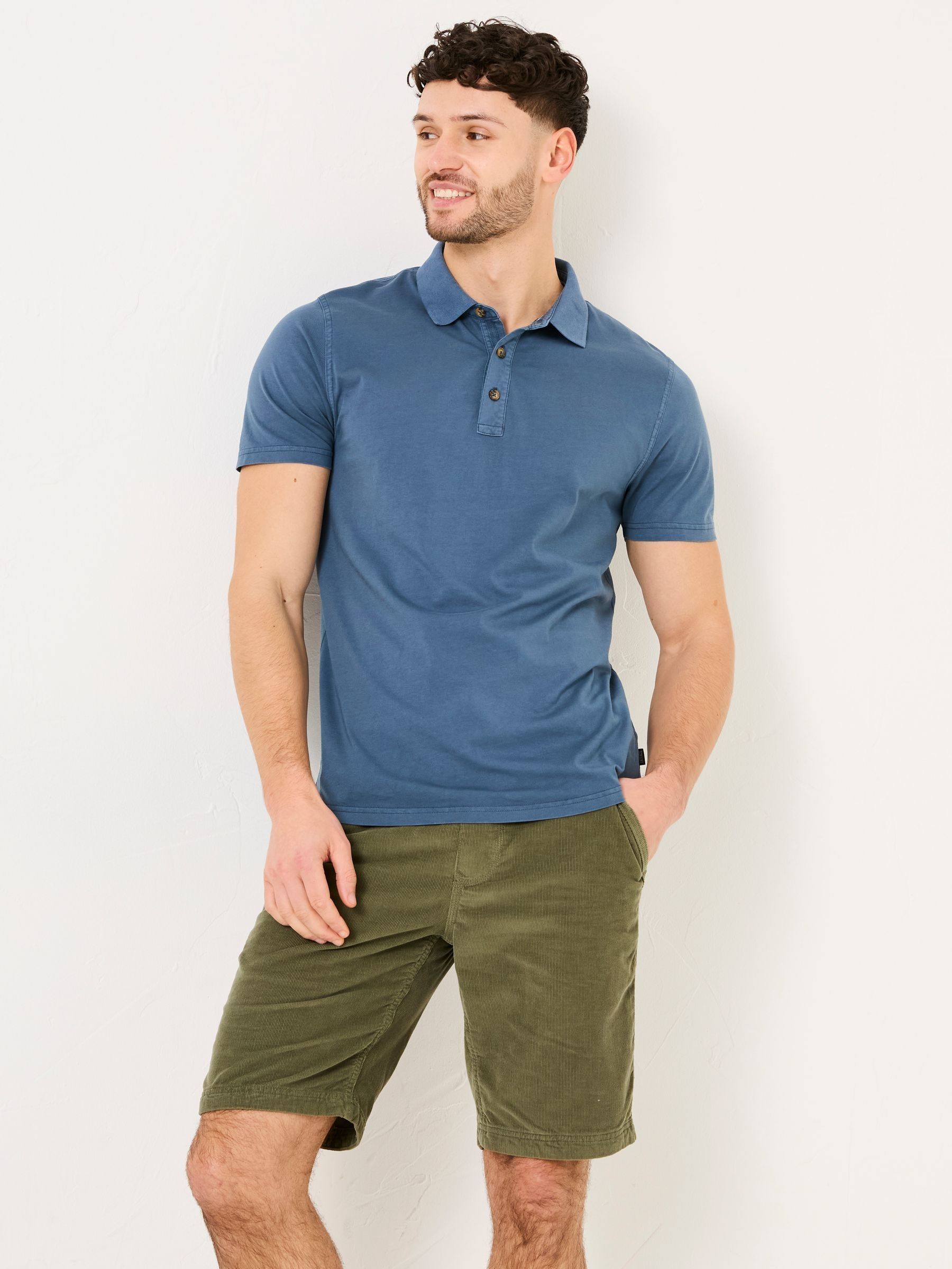 Stoke Navy Blue Short Sleeve Polo Shirt (AB4067) | $46