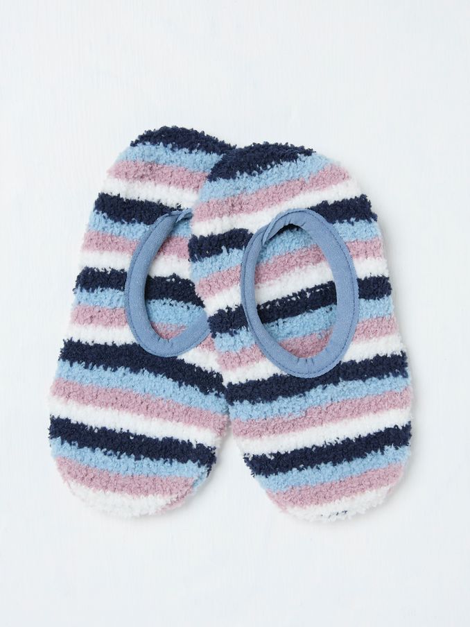 Navy Stripe Slipper Socks (AB4892) | €3