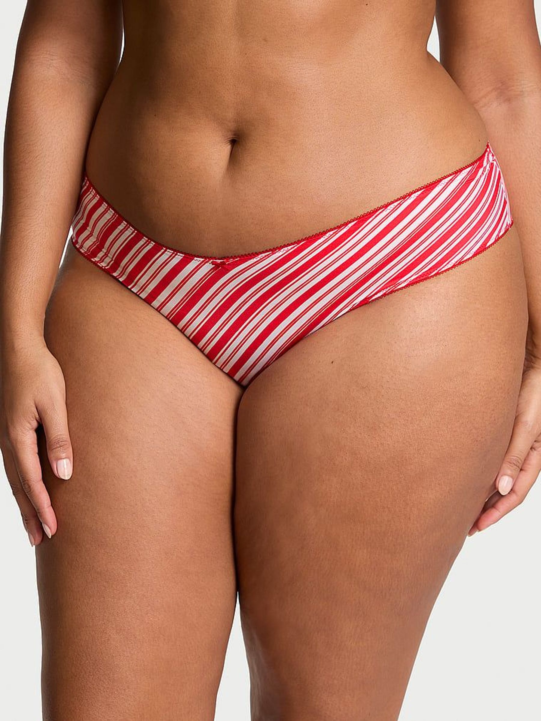 Candy Cane Stripe Red Cheeky Knickers (AB5215) | €10