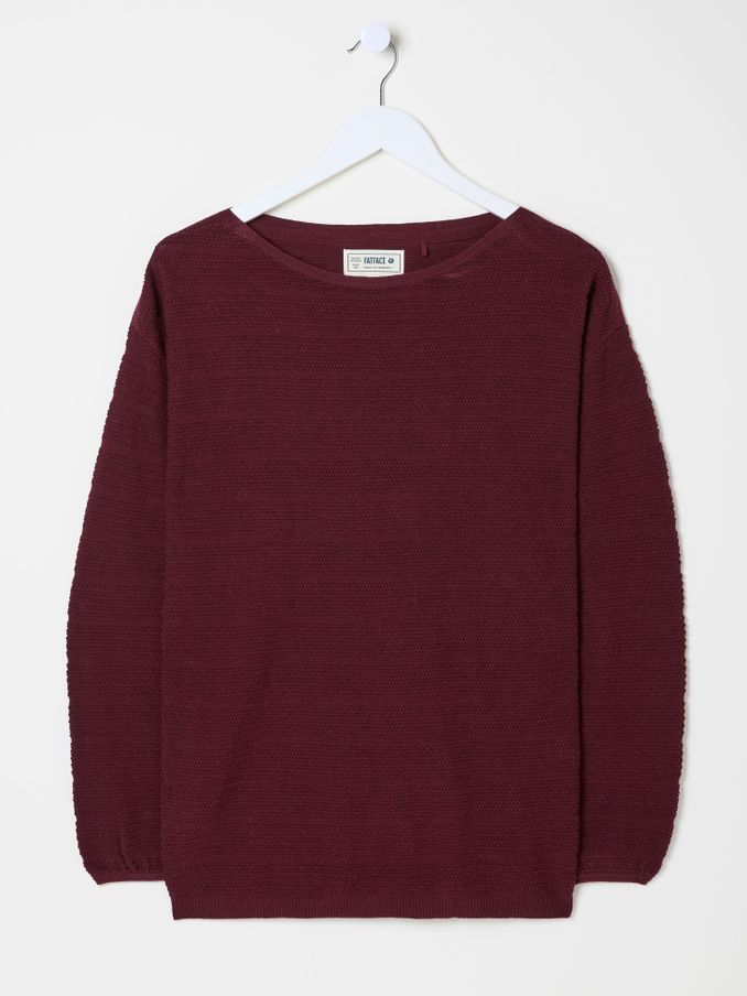 Dark Red Lauren 100% Cotton Jumper (AB6447) | €36
