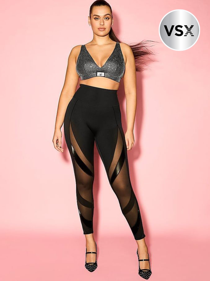 Black Activate™ Sheer Illusion Leggings (AB6670) | €86