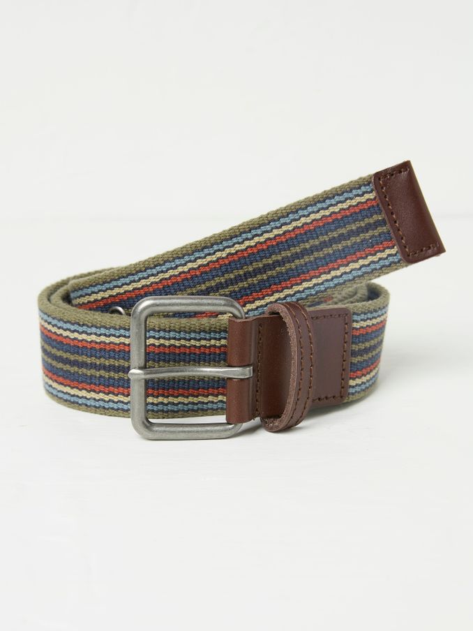 Khaki Green Rune Webbing Belt (AB8231) | $28