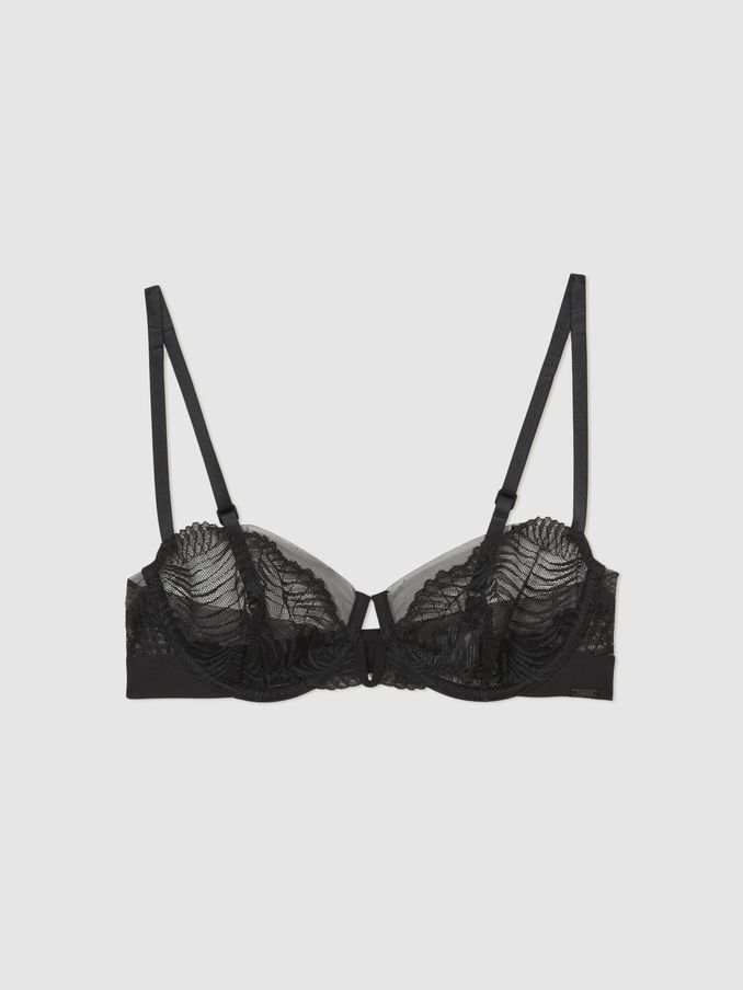 Lace Unlined Balconette Bra in Black (AB9114) | €47