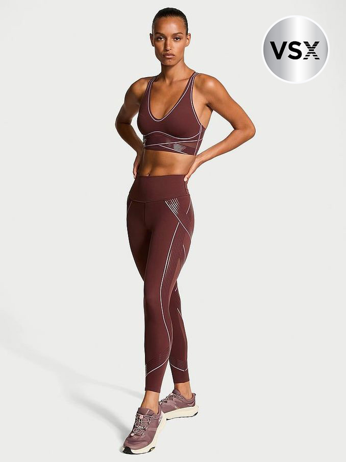 Burgundy Brown VSX Elevate™ Contours Leggings (AB9425) | €43