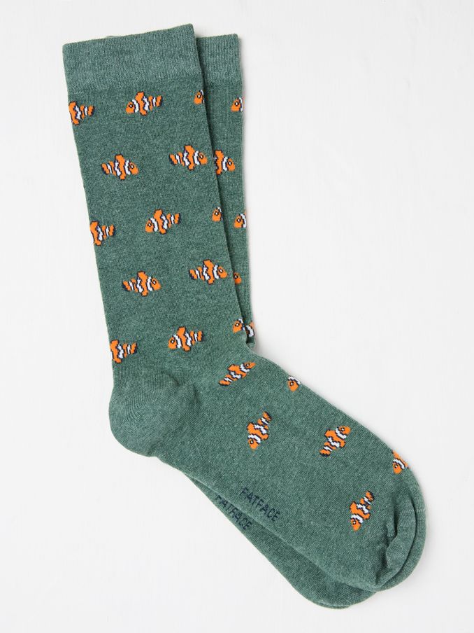 Green Clown Fish Socks (AC3181) | $12
