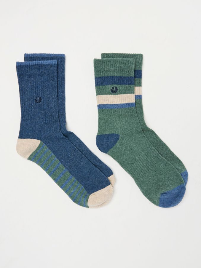 Green 2 Pairs of Sport Socks (AC3198) | $18