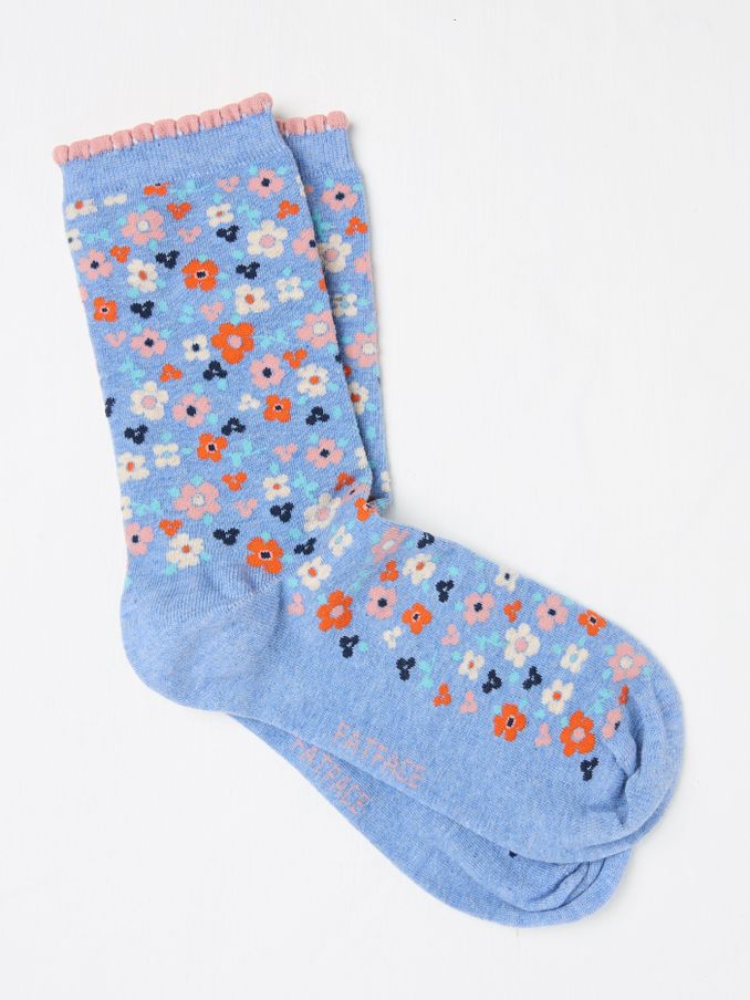 Blue Floral Women's Socks (AC3234) | €9.50