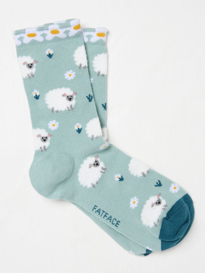 Green Sheep Sheep Socks (AC3244) | $12