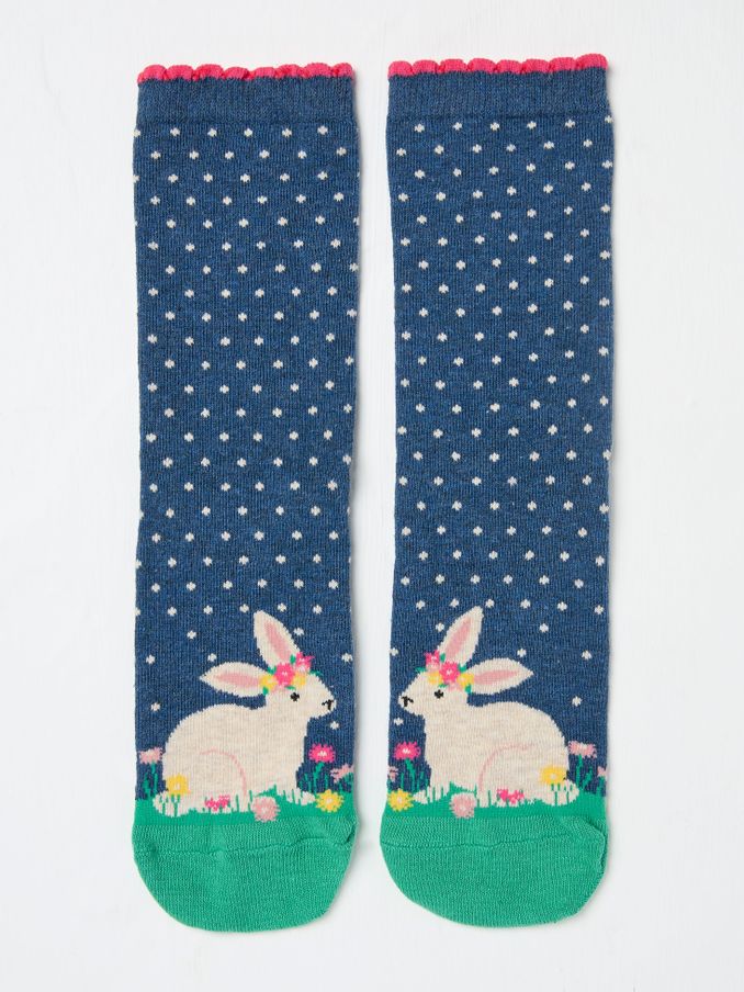 Navy Blue Bunny Women's Socks (AC3250) | $10
