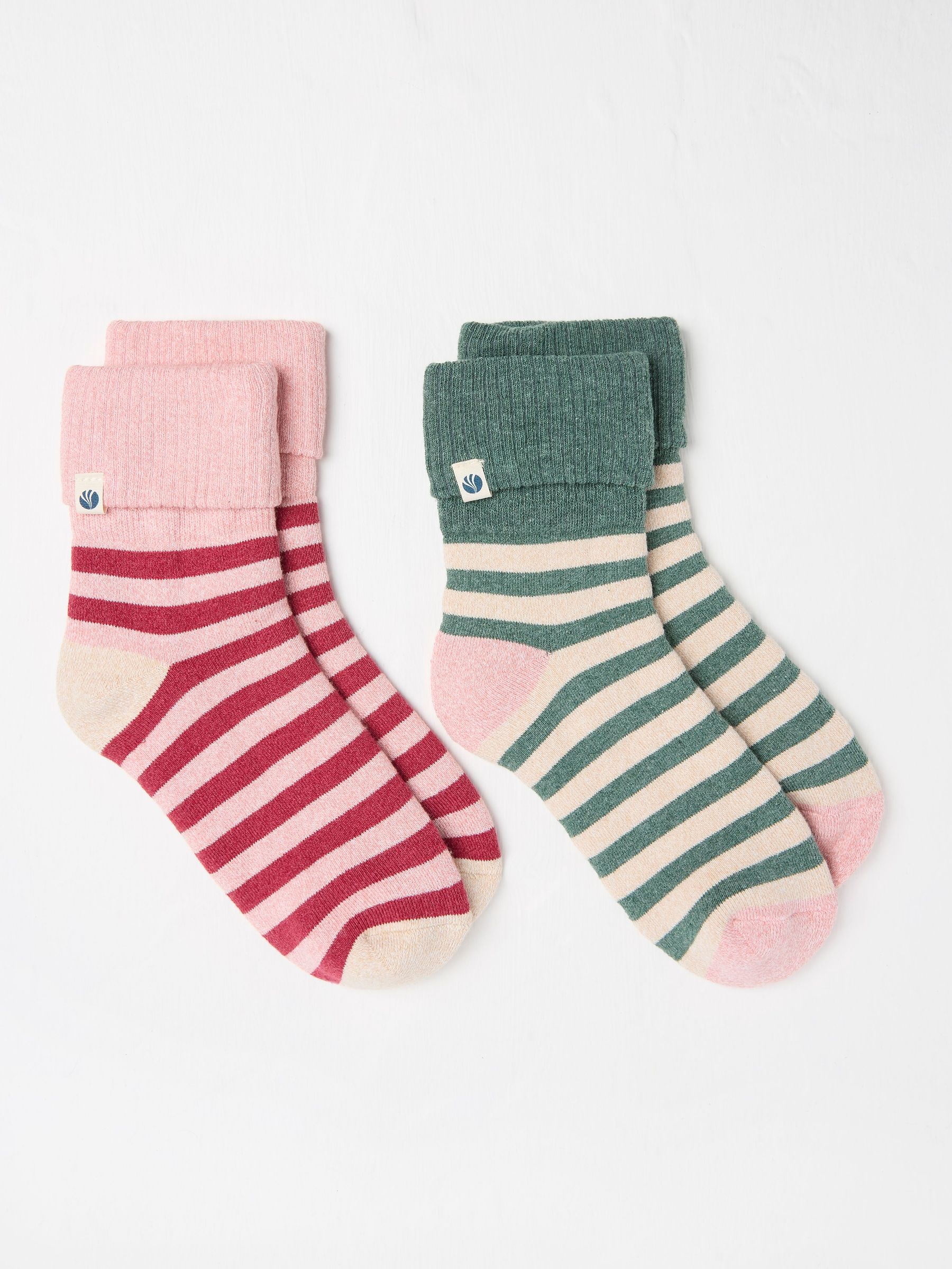 Multi Stripe 2 Pack Welly Socks (AC3273) | $24